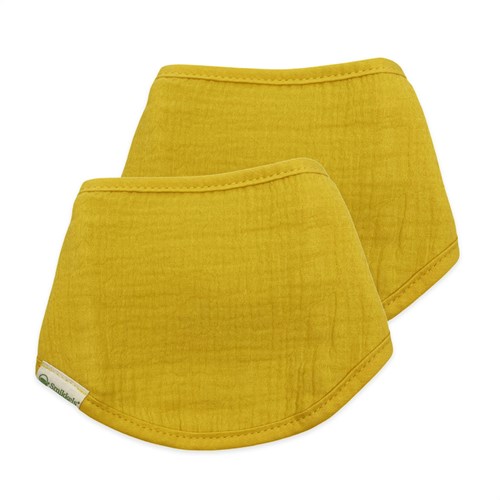 Smikkels bavoirs bandana bébé lot jaune - coton biologique