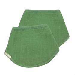 Smikkels baby bandana slab groen - set van 2 - biologisch katoen