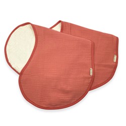 Smikkels épaulettes bébé coton hydrophile rose lot de 2 pièces