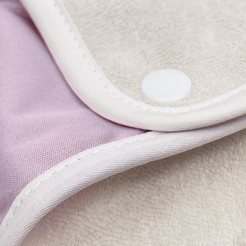 Smikkels bavoir à manches bébé lilas - imperméable et ajustable-2