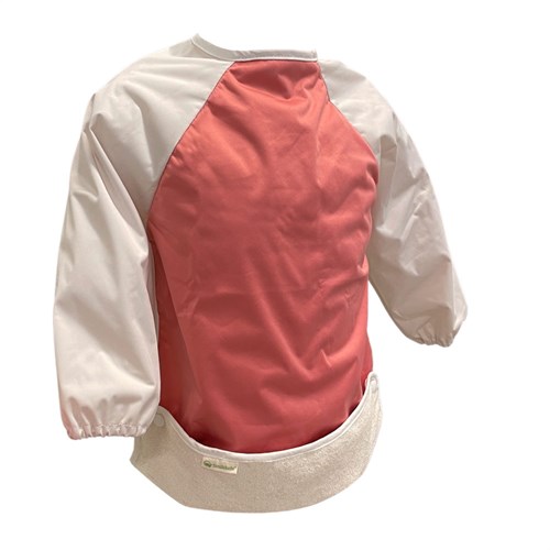 Smikkels bavoir à manches - rose - imperméable et durable