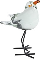 Van Manen sculptuur speelgoed decoratie Seagull wit grijs glas 12x8,5x16cm
