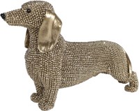 Van Manen sculptuur teckel goud polystone decoratie beeldje cadeau