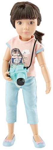 Kruselings pop Luna met fototoestel - tienerpop 23 cm modepop speelgoed-2