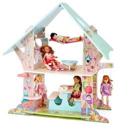 Kruselings poppenhuis Magical Forest Clubhouse bos speelset