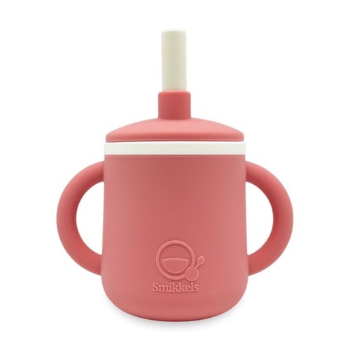 Smikkels - Siliconen kinderbeker met oren - Roze