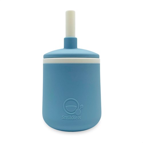 Smikkels - Siliconen kinderbeker - Blauw