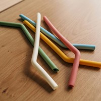 Smikkels - Pailles en silicone XL - Blanc - Pailles réutilisables pour smoothies-2