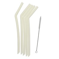 Smikkels - Pailles en silicone XL - Blanc - Pailles réutilisables pour smoothies