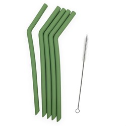 Smikkels - Siliconen rietjes XL - Groen