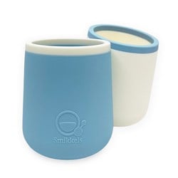 Smikkels - Siliconen kinderbekers (set) - Blauw