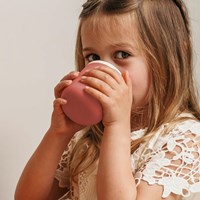 Smikkels gobelets en silicone pour enfants set rose - verres incassables bébé tout-petit-2