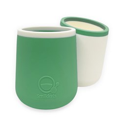 Smikkels gobelets pour enfants en silicone - Set vert - Incassable et sans BPA