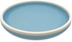 Smikkels assiette enfant en silicone bleu - vaisselle durable pour enfants