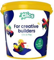 Clics blocs de construction seau 8-en-1 - jouet de construction durable 160 pièces