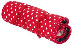 Käthe Kruse sac de couchage poupée rouge vert - sac de couchage poupée textile