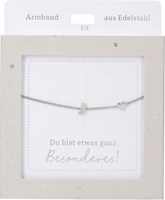 Depesche armband zilver met J-hanger en hartje - modern sieraad cadeau