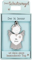 Depesche porte-clés ange gardien 14 janvier - porte-bonheur cadeau