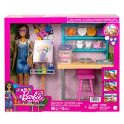 BEX Barbie kunststudio poppen speelset met accessoires creatief speelgoed