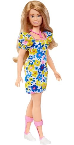 BEX Barbie modepop Fashionistas bloemenjurk - Barbiepop syndroom van Down
