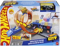 Hot Wheels speelgoed City Super Politiebureau - Politie speelset