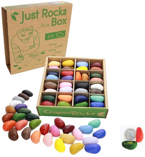 Crayon Rocks waskrijtjes creatieve set - 2 x 32 kleuren ergonomisch