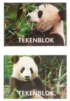 Tekenblok A5 panda carnet à dessin avec feuilles épaisses et photos de panda