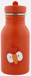 Trixie drinkfles RVS waterfles voor kinderen 350ml Mr. Parrot lekvrij rood