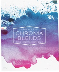 Ooly papier aquarelle Chroma Blends poids lourd - 15 feuilles multicolores