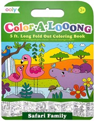 Ooly kleurboek safari familie - uitvouwbaar kleurplezier voor kinderen