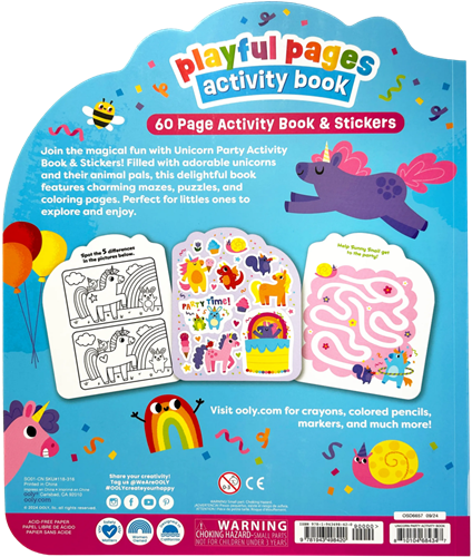 Ooly activiteitenboek eenhoornfeestje met stickers en spelletjes 60 pagina's-2
