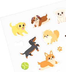 Ooly set de stickers - Stickers standard Puppy Love - autocollants créatifs