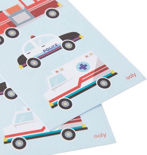 Ooly stickers Stickiville Skinny véhicules d'aide enfants-2