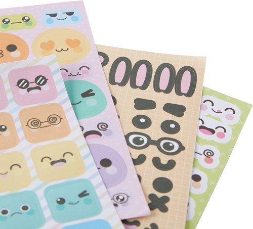 Ooly stickers boek Stickiville Cute Expressions papier decoratie-2
