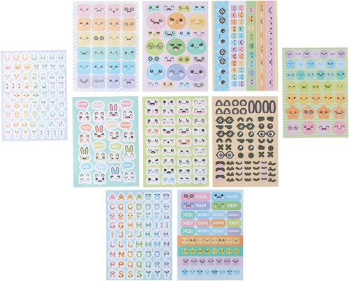 Ooly stickers boek Stickiville Cute Expressions papier decoratie-3
