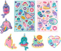Ooly Stickiville stickers geurig Narwallen - 2 vellen & 6 die-cut-3