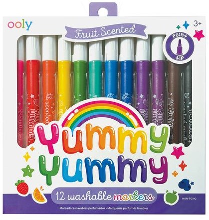 Ooly geurmarkerstiften Yummy Yummy - set van 12 kleurrijke fruitgeuren