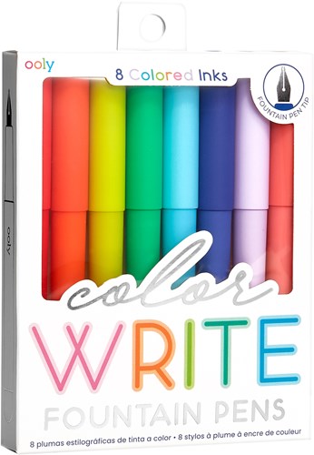 Ooly stylos plume Color Write - set de 8 stylos colorés pour l'écriture créative-2