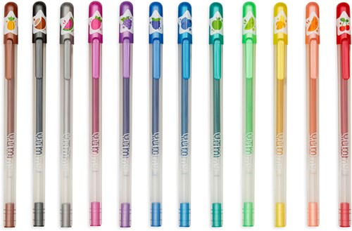 Ooly - Stylos gel pailletés parfumés - set de 12 stylos colorés-3