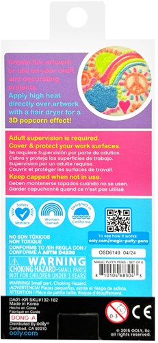 Ooly stylos néon - Magic Puffy Pens set de marqueurs 3D pour enfants-3