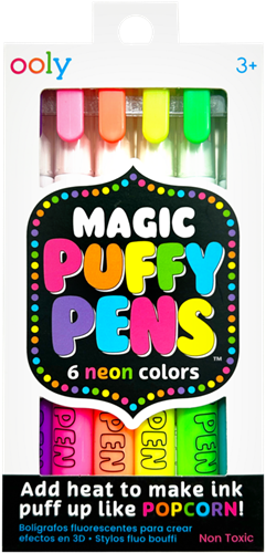 Ooly stylos néon - Magic Puffy Pens set de marqueurs 3D pour enfants-2