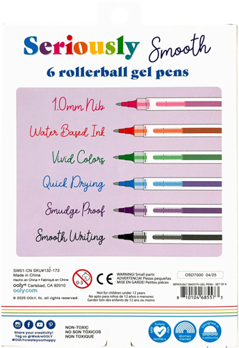Ooly gelpennen set - Seriously Smooth rollerball pennen 6 stuks-2