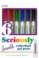 Ooly gelpennen set - Seriously Smooth rollerball pennen 6 stuks