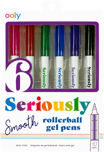 Ooly gelpennen set - Seriously Smooth rollerball pennen 6 stuks