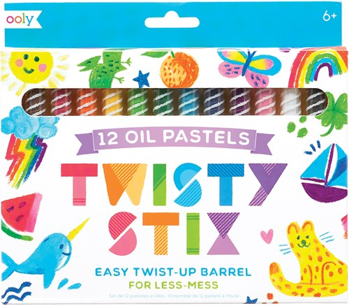 Ooly - Oliepastels Twisty Stix set van 12 kleuren voor kinderen