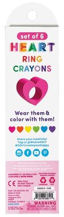 Ooly - Hartvormige waskrijtjes set - Draagbare regenboogkrijtjes voor kinderen-2
