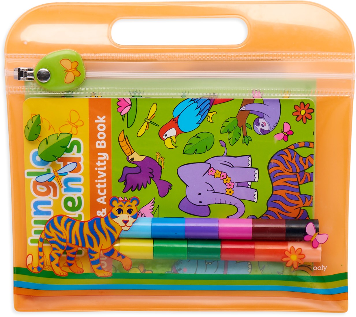 Ooly Mini Traveler Kit d'activités et de coloriage Amis de la jungle