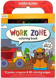 Ooly kleurboek voor kinderen - Work Zone - reiskleurset met krijtjes