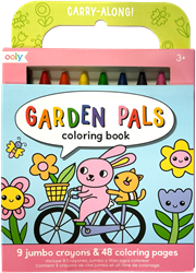Ooly kleurboek voor kinderen met jumbo kleurpotloden en handvat - Garden Pals
