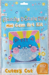 Ooly mini kit d'art en pierres précieuses - Jouet créatif Cutesy Cat